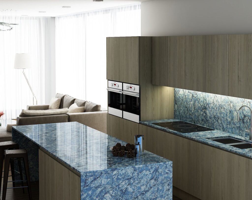 Đá xanh Vicostone làm điểm nhấn